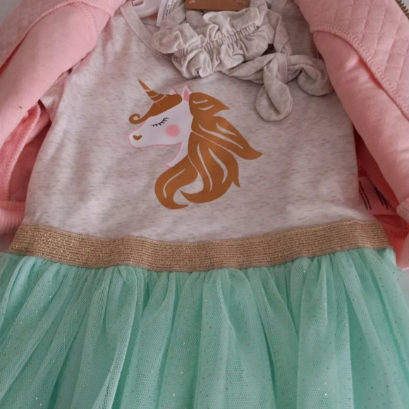 Young Hearts Baby Girls Short Sleeve 2-pc. Dress Set Pink Color Size 18M - Picture 9 of 9